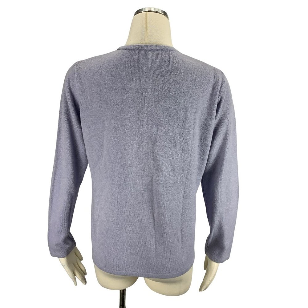 Casual Corner ANNEX LP Cardigan Petite Large Sweater Lilac Purple Soft - Picture 3 of 5